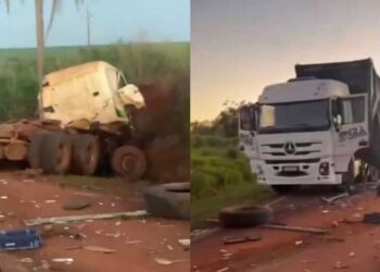 Condutor tem braço arrancado em colisão envolvendo várias carretas na BR-163