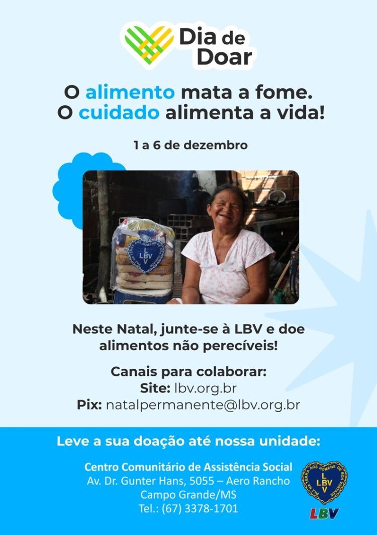 LBV mobiliza doações para entregar mais de 40 mil cestas de alimentos neste Natal