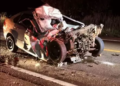 Ford Fiesta colide na traseira de carreta na MS-267 e mata condutor em Nova Andradina