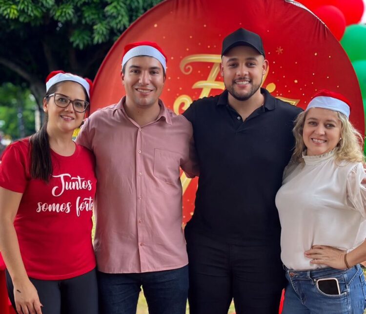 Produtor Gabriel Totti marca presença em evento de Natal Solidário em Goiania