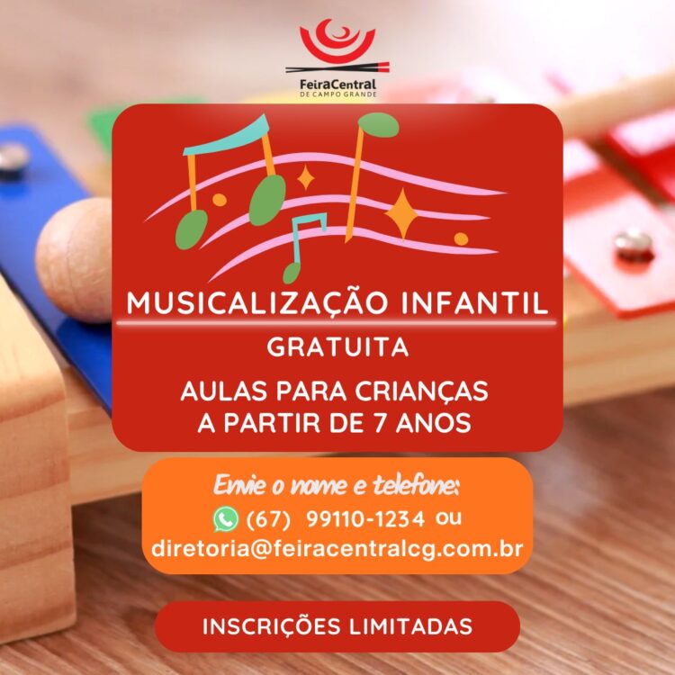 Feira Central inicia oficinas gratuitas de musicalização infantil nesta quinta-feira