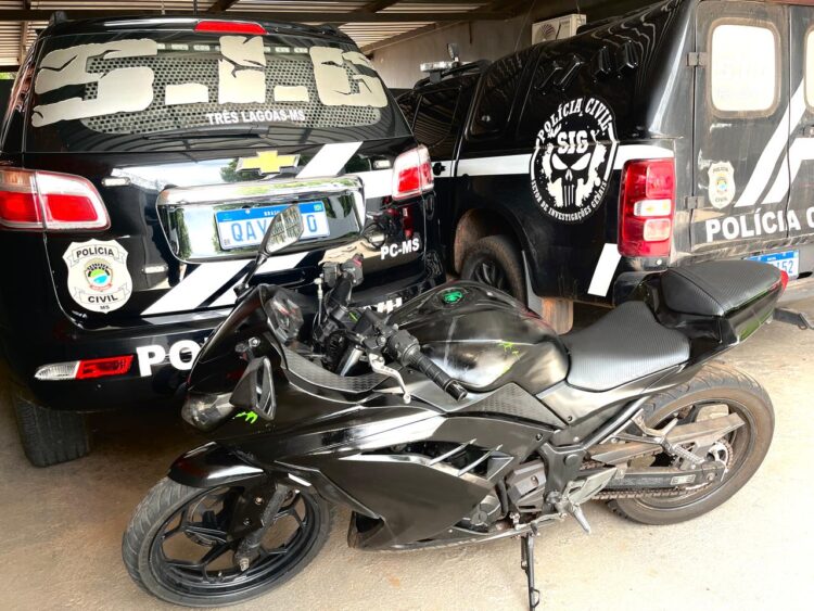 Polícia recupera moto roubada avaliada em R$15 mil e identifica o assaltante em Três Lagoas