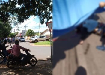 Mulher é atropelada com moto e tudo por caminhonete e morre em Ponta Porã