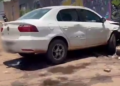 VW Voyage é perseguido, cravejado de balas no Nhanhá e dois saem feridos na Capital