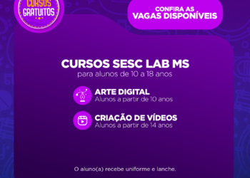 Sesc Lab MS abre inscrições para cursos gratuitos de design e vídeo