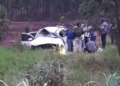 Possível capotagem tira a vida de mulher que estava em carro na BR-262 em Água Clara