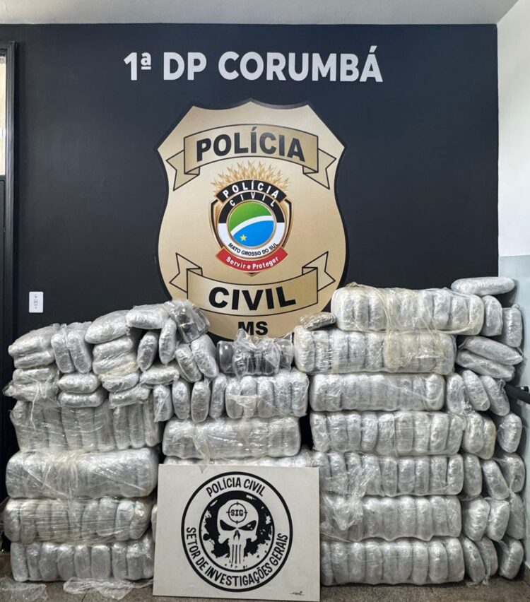 Três são presos com quase 215 quilos de skunk, pasta base e “ice” em Corumbá