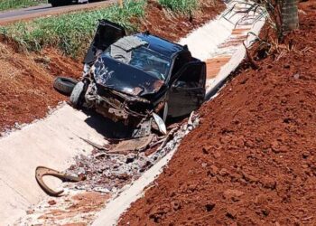 Idosa morre, após filho ficar com sono, perder controle e tirar carro da MS-276 em Dourados
