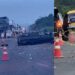 Homem capota veículo, tem corpo arremessado e morre atropelado por caminhão na BR-163