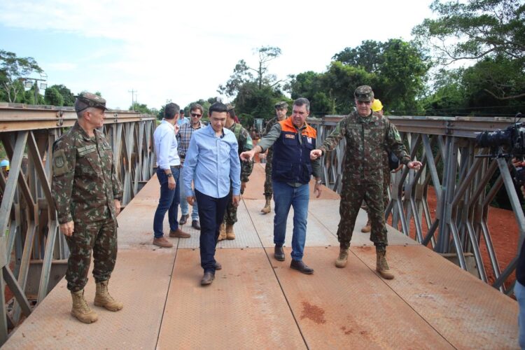 Governo de MS apoia obra emergencial e vai construir nova ponte de concreto sobre Rio do Peixe