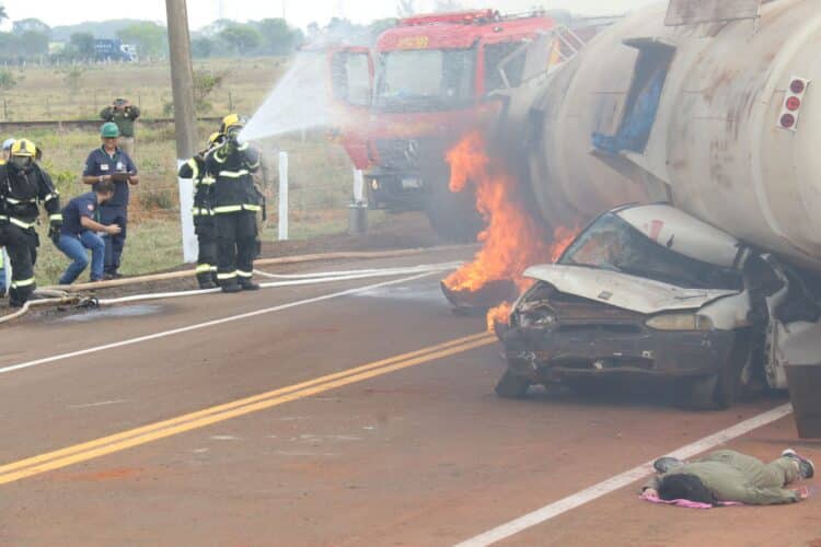 Motiva realiza 1º Simulado de Acidente com Produto Perigoso e Múltiplas Vítimas na BR-163 em MS
