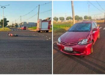 Condutor de carro atropelada e mata mulher em bicicleta elétrica em São Gabriel do Oeste