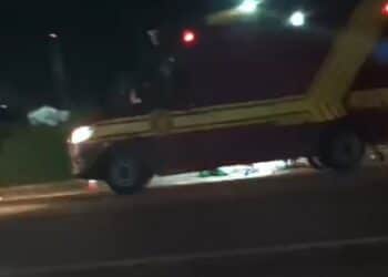 Pedestre morre atropelado por carreta na BR-262 entre o Indubrasil e saída pra Sidrolândia na Capital