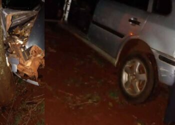 Morre passageiro em hospital, após colisão de Gol contra árvore na MS-156 em Dourados