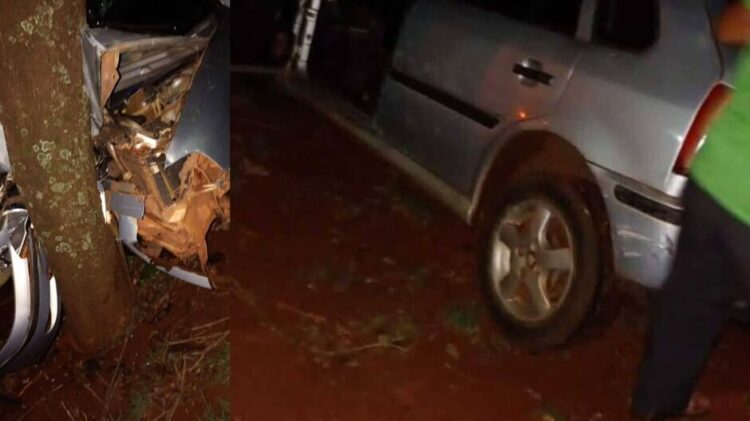 Morre passageiro em hospital, após colisão de Gol contra árvore na MS-156 em Dourados