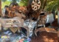 VW Amarok colide na traseira de Palio na MS-164 em Ponta Porã e mulher morre