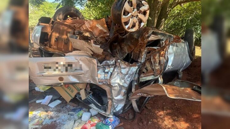 VW Amarok colide na traseira de Palio na MS-164 em Ponta Porã e mulher morre