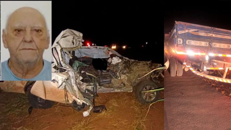 Produtor de gado morre ao colidir caminhonete com caminhão na BR-262 em Dois Irmãos do Buriti