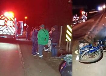 Ciclista morre atropelado por carreta na BR-463 em Dourados e condutor foge sem prestar socorro