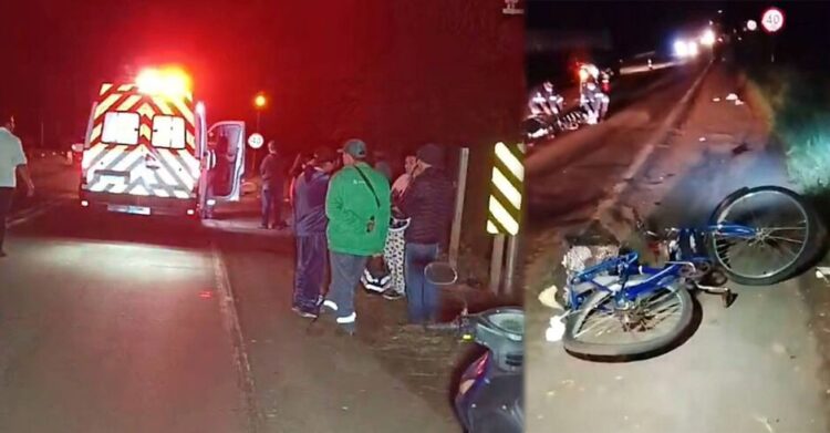 Ciclista morre atropelado por carreta na BR-463 em Dourados e condutor foge sem prestar socorro