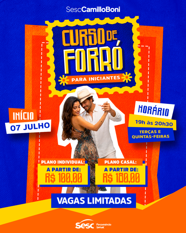 Capital terá Curso de Férias de Forró para iniciantes com ínicio para 7 de Julho