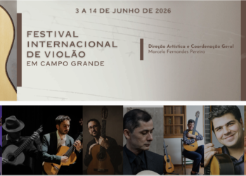 Concerto gratuito no Teatro Glauce Rocha abre Festival Internacional de Violão em Campo Grande