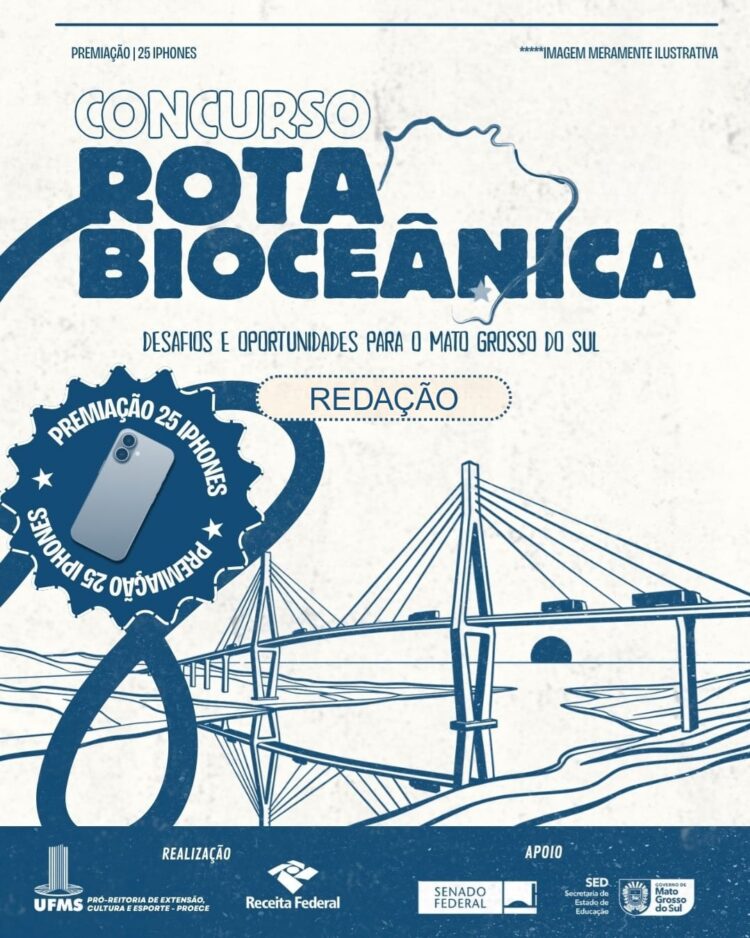 Concurso de Redação da Rota Bioceânica premia 25 estudantes de MS nesta segunda-feira na UFMS