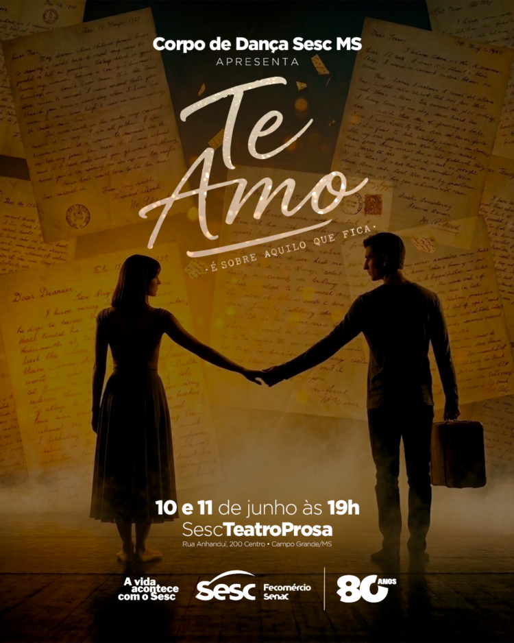 Espetáculo “Te Amo” transforma cartas, memórias e afetos em dança no Sesc Teatro Prosa