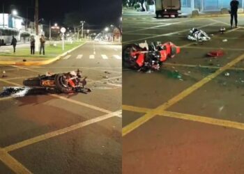 VÍDEO: Colisão com caminhão mata motociclista na Marcelino Pires em Dourados