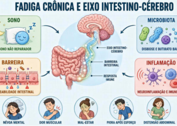 A fadiga crônica não se deve apenas à falta de sono diário, mas sim também à neuroinflamação causada pelo desequilíbrio no microbioma intestinal