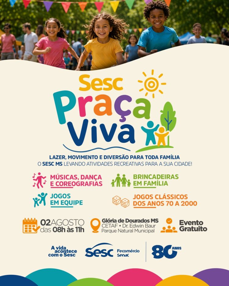 Sistema Comércio MS leva projeto com atividades gratuitas de lazer para Glória de Dourados