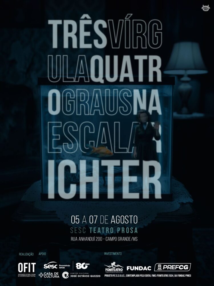Espetáculo “Três Vírgula Quatro Graus na Escala Richter” chega ao Teatro Prosa com sessões gratuitas