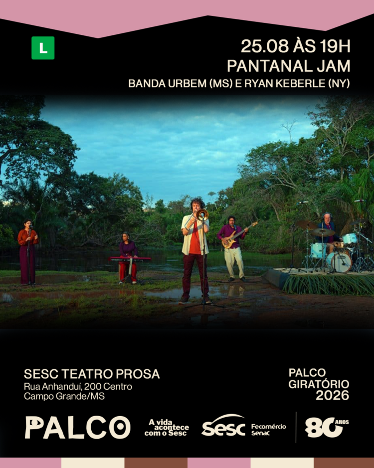 Mostra Palco Giratório Sesc MS tem Banda Urbem, trombonista nova-iorquino Ryan Keberle e muito mais