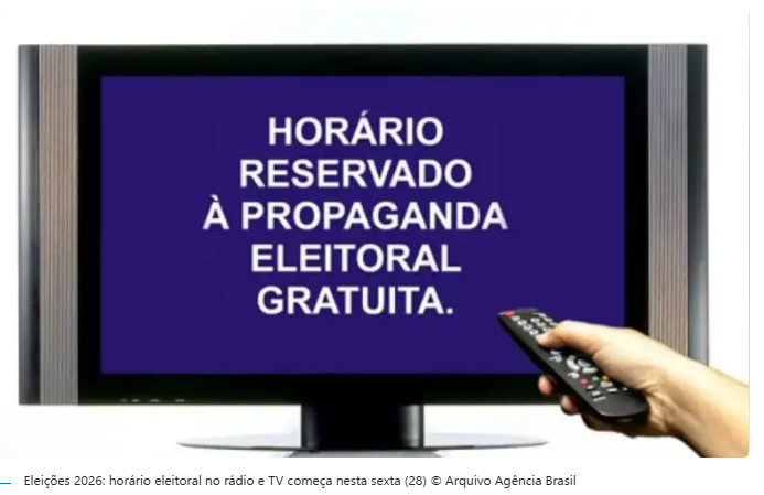 Eleições 2026: horário eleitoral no rádio e TV começaram nesta sexta (28)