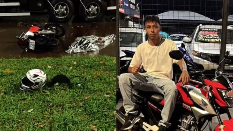 Jovem motociclista morre ao colidir na traseira de caminhão estacionado em Dourados