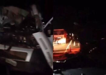 Cinco pessoas morrem em colisão entre van, caminhão e Fiat Strada na MS-156
