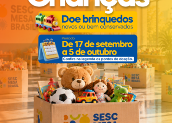 Sesc Mesa Brasil arrecada brinquedos para o Dia das Crianças em MS