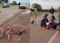 Ciclista morre ao invadir pista e em entrar em frente de carro na MS-379 em Dourados