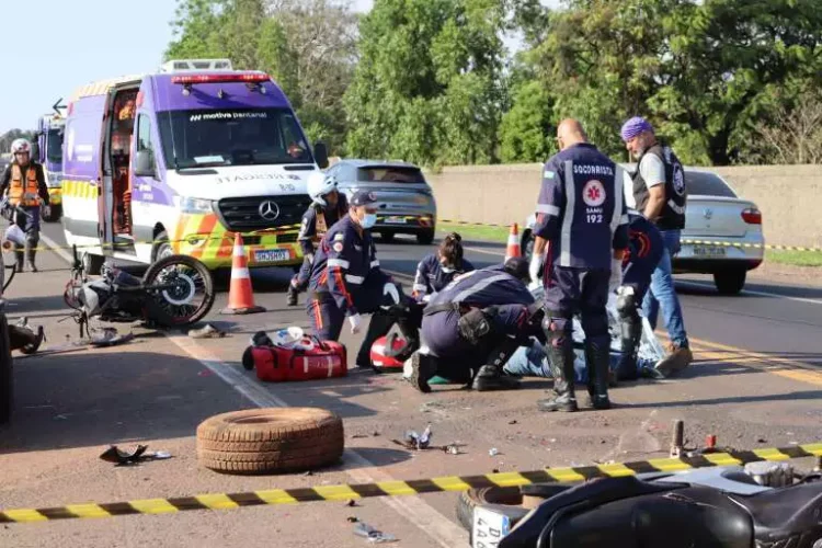 Morre o motociclista que acidentou com caminhonete na BR-163 na Capital na última segunda