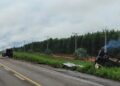 Caminhão capota na BR-267 em Nova Alvorada do Sul e uma pessoa morre