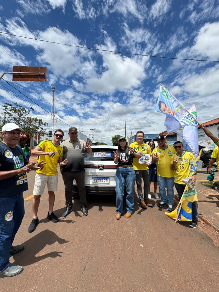Cassy Monteiro e André Salineiro ampliam mobilizações pró-Flávio pelo interior de MS