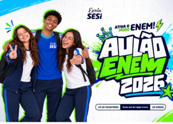 Sesi promove aulão gratuito e online de preparação para o Enem 2026; inscrições abertas