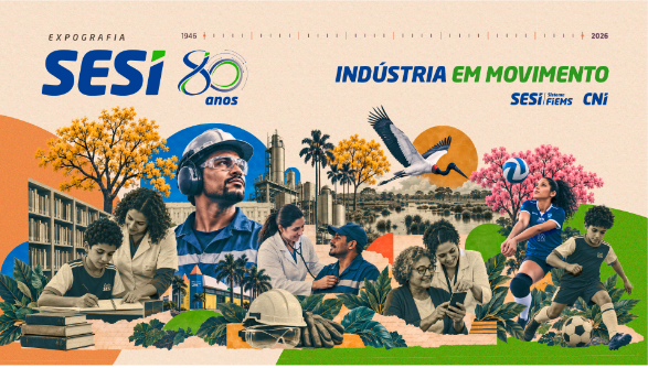 Exposição “Sesi 80 anos: Indústria em Movimento – Do trilho ao bit” celebra trajetória de oito décadas no país
