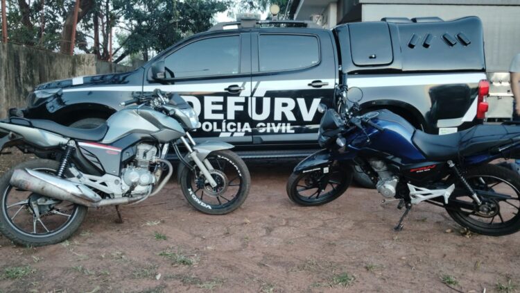 Duas motos são recuperadas e apreende 3 adolescentes que roubaram motociclistas de app.