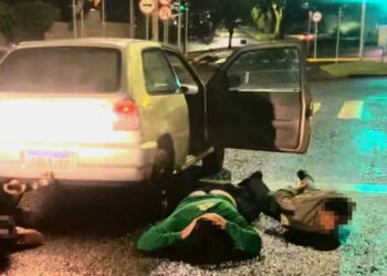 Guarda detém quatro pessoas e recupera VW Gol e TV roubados na região do Prosa