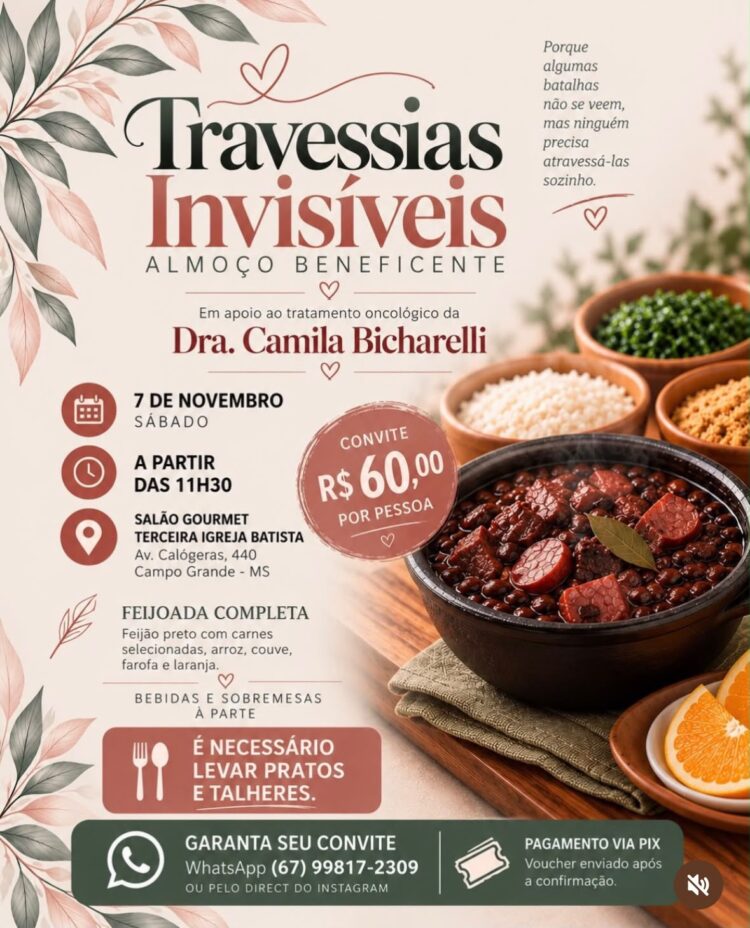 Feijoada solidária arrecada recursos para tratamento oncológico de Camila Bicharelli