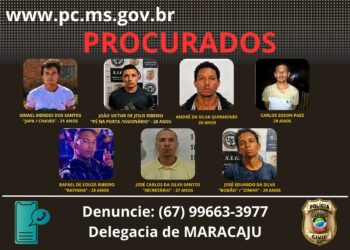 Polícia divulga lista de assassinos foragidos por disputa de facções em Maracaju