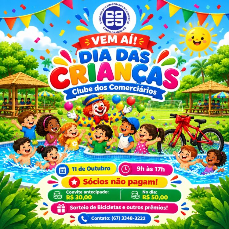 ‘Dia das Crianças’ no Clube de Campo  dos Comerciários será uma grande festa