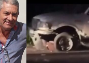 Motociclista entra repentinamente na BR-060, colide com carreta e é arremessado sobre Ranger em Sidrolândia