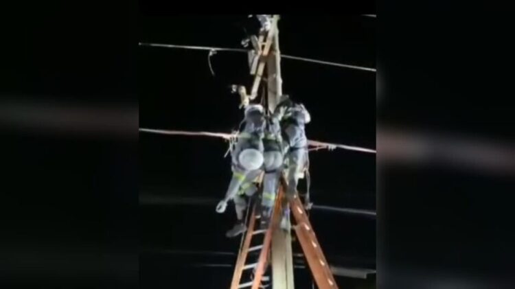 VÍDEO: Eletricista leva choque e desmaia durante serviço em aldeia de Sidrolândia